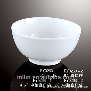 Factory direct sale porcelain white rice bowl,ceramic soup bowl